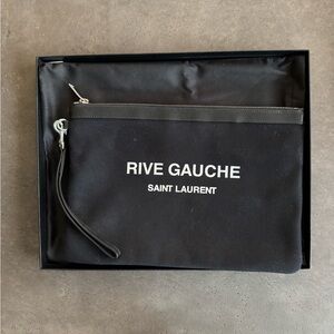 Saint Laurent Rive Gauche Zippped Clutch Bag